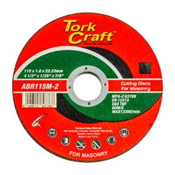 TORK CRAFT 5 + 1 Free Cutting Disc For Masonry 115 X 1.0 X 22.2mm